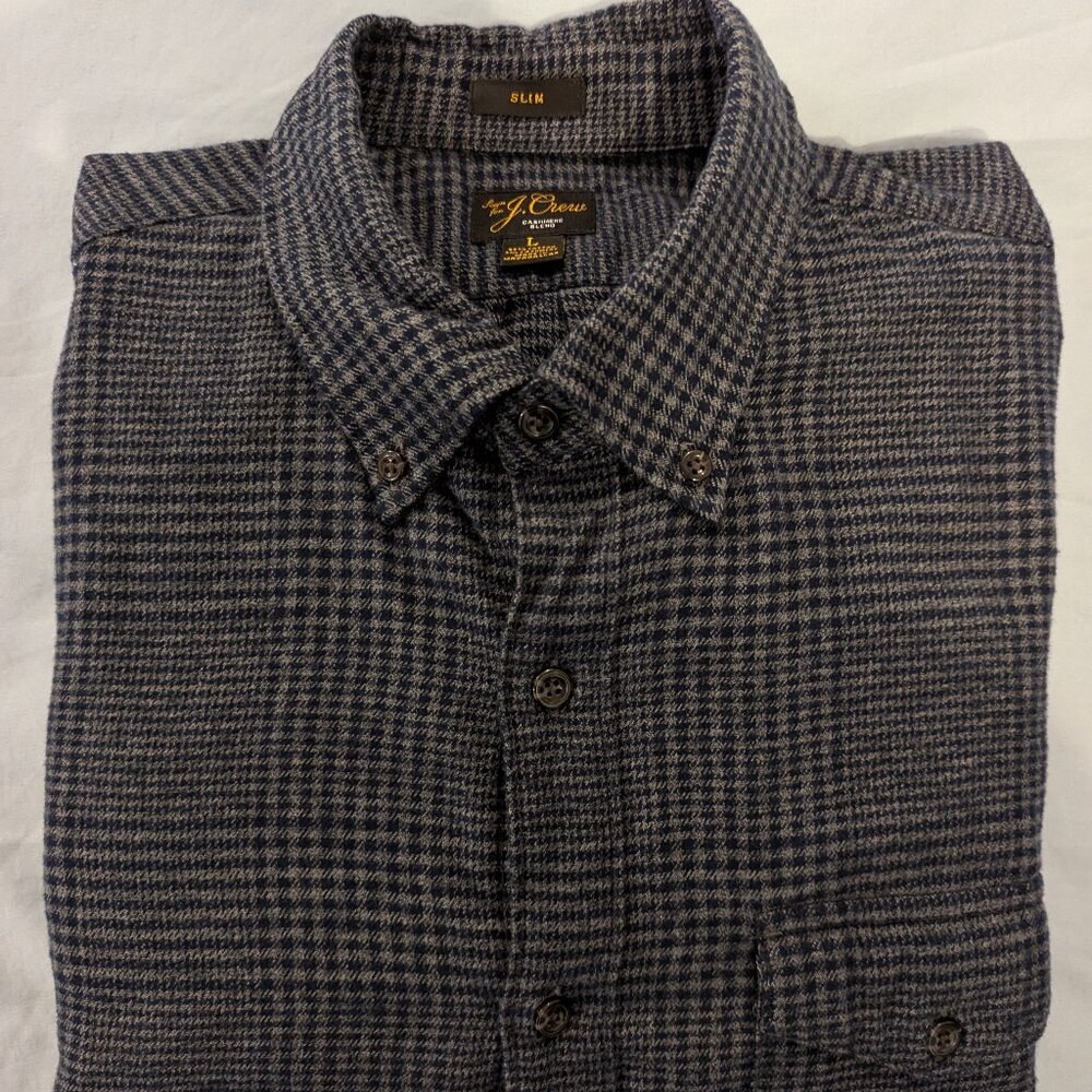 J. Crew Men's Cashmere Blend L/S, Size Large
